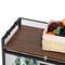 5-Tier Freestanding Kitchen Pantry Cabinet, Metal Mesh Storage Organizer with Glass Doors